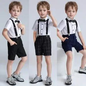 서스팬더 멜빵 반팔 셔츠 업무 캐주얼