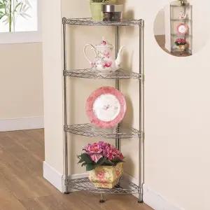 철제수납장 메탈코너랙 4단 다용도선반 멀티수납장 오픈 철제 벽