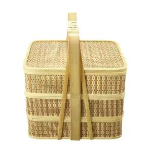 일식 찬합 대나무 우드 바구니 도시락 도시락통