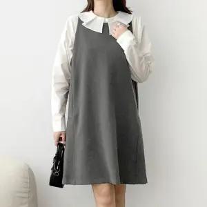 H스타일 OP)도쿄원피스 봄 간절기 원피스 OPS 오버핏 빅사이즈 임부복 데이트룩 홈웨어 루즈핏