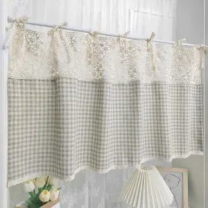 커튼 커튼방 스타일 라이트 커피 주방 미니 소형 창 숏 장식 특별 디자인 도어