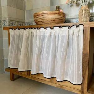 커튼 커튼방 숏 주방 카페 농가 소박한 컨트리 스타일 미니 소형 창 처리 문 홈 캐주얼 직조 계층 침실