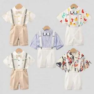 멜빵 크로스 데님 여자 셔츠