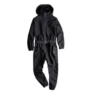 후드 루즈핏 빅사이즈 점프수트 JUMPSUIT 며느리룩 와이드 작업복