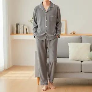 [모스트맘]줄카라파자마세트 남 그레이