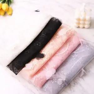 꽃 레이스 스카프 망사 머플러