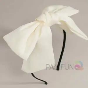 왕 리본헤어밴드 아이보리 귀여운머리띠 헤어악세사리 여성머리띠 예쁜머리띠 여성헤어밴드