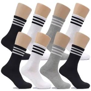 뒤틀림방지 남자쿠션 스포츠양말 장목 8켤레 YB1004 이중쿠션양말 마라톤양말 골프양말
