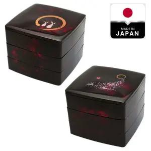 토끼 3단 찬합 도시락통 신년 계묘년 흑토끼 선물