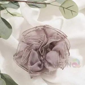 쉬폰 더블 곱창끈 코코아 머리곱창 쉬폰곱창밴드 곱창머리끈 똥머리밴드 헤어슈슈