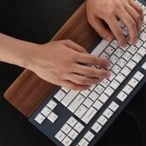 앱코 키보드 손목받침대 어고노믹 월넛 팜레스트 손목보호 1P