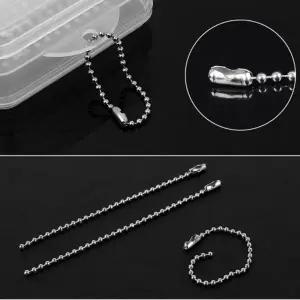 ( )구슬줄 500개입 실버 연결줄 메탈 연결링 키링 큐방줄