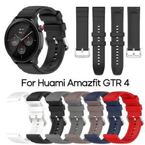 실리콘 밴드 스트랩 Amazfit GTR 4 스마트 워치 팔찌 교체 벨트 손목 조절 GTR4