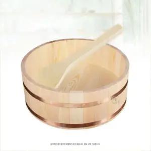 비빔통 초밥통 스시 40x5CM 나무 원형 식힘통 보관통