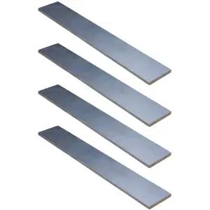 알루미늄 플랫 바 재고 1/8인치 x 1인치 19.69인치 길이 6061 사각형 스트레이트 엣지 4Pcs 3mm 25mm 500mm