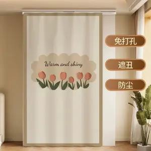 노렌 가림막커튼 감나무 커튼 전통차 주점 가을풍경화 입구 천가리개 식당