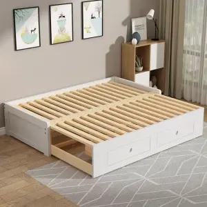 1인용 원목 침대 평상형 확장형 프레임 확장 폭60x길이