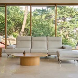 이든  4인용 벨라니 통가죽 소파