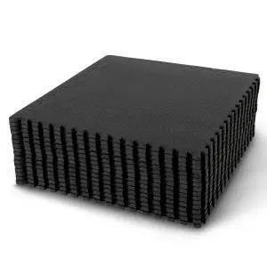 홈 헬스장용 바디테크 퍼즐 운동 매트 연동 폼 및 타일 매트. 어린 를 위한 바닥 패딩. 블랙 컬러 18 x 1？2