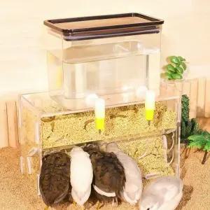 미니 메추리 키우기 사육장 급수대 모이통 작은새 계란 사육통 앵무새 병아리육추기