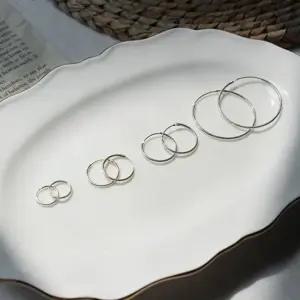 1쌍 2개 올실버 파이프링 silver92.5 은침 귀걸이 귀찌 패션귀걸이