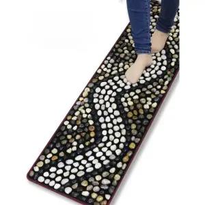 힐링 족욕 발지압 매트 몽돌 발바닥 패드 맨발걷기 자갈 마사지 40x150 스트림 긴 유량