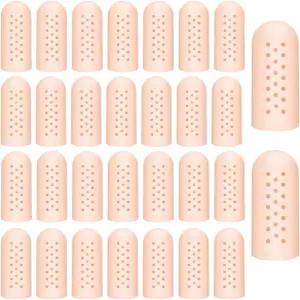 에어 홀이 있는 젤 핑거 코트 30개 실리콘 프로텍터 슬리브 및 크랙 보호 장갑