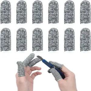 새로운 재사용 가능한 핑거 슬리브 프로텍터 미끄럼 방지 컷 저항 코트 12팩 5레벨 엄지 손가락 끝 가드