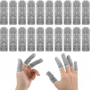 컷 저항성 핑거 코트 20개의 손가락 보호대 컷용 미끄럼 방지 커버 재사용 가능 엄지 소매 끝 주방 정원