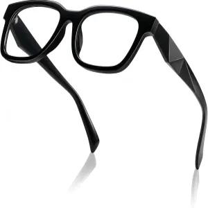 키몬 블루 라이트 차단 안경 눈의 피로 방지 및 자외선 여성용 사각 프레임