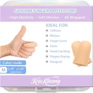 젤 핑거 코트 프로텍터 실리콘 커버 손가락 끝 엄지 보호용 붕대 캡 슬리브 트리거 관절염 균열 물집