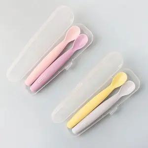 실리콘이유식스푼세트 아기수저 유아숟가락 초기 중기 CiK4+5ofZ