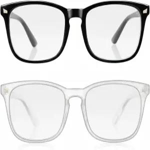 97.6 블루라이트 차단 듀얼 AR 코팅 클리어 렌즈 남성용 컴퓨터 게이밍 안경 피로 방지 및 눈의 피로를