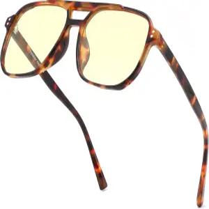 컴퓨터 게이밍 오렌지/옐로우 렌즈 안티 스트레인 수면 안경 G2835용 페이지 앰버 블루 라이트 글래스