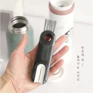 세척솔 틈새미니브러쉬 텀블러 보온병 물병 뚜껑 3in1