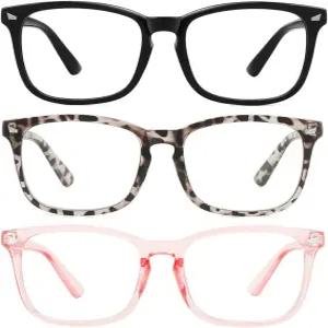 MEETSUN 블루 라이트 차단 안경 안구 피로 방지 두통(수면 개선) 컴퓨터 판독 UV400 투명