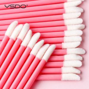 5/50/100개입 립 브러쉬 부드러운 도구 아이섀도우 어플리케이터 메이크업 글로시 화장용 립스틱 완드