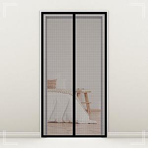 [2개구성] 블랙 망사 현관 시원한 충망 100x210cm 벌레 틀 여름 문 출입 방 모기 그래이 간편 HWEBF5E8