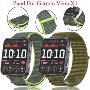 가민 베뉴 X1 스마트워치용 24mm 나일론 루프 스마트 밴드, 남녀 액세서리 스트랩 시계 스포츠
