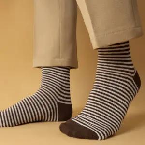 남성 하프 지브라 중목 양말 8켤레