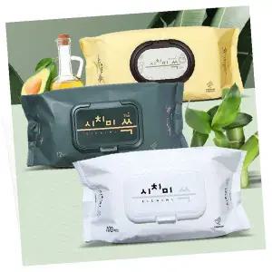 신생아 물 적신 티슈 대용량 두툼한 샤워 목욕 바디 케어 휴대 편리 순한 성분