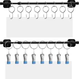 2 날짜 표시 교실 화이트보드 액세서리 교사 홈 벽 장식(블랙)을 위한 16-30인치 조절 가능한 자석 커튼