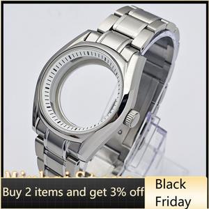 [호환품]NH 케이스 40mm 사파이어 크리스탈 스테인리스 스틸 시계 NH35 ETA2824 2836 미요타82-DG 무브먼트