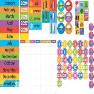 다울링 자석 도구 거대 달력 세트 94개. 교실 화이트보드 건조 지우기 달력. 항목 735025.