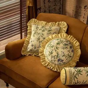 엔틱 소파쿠션 오리엔탈 벨벳 거실쿠션 플라워소파