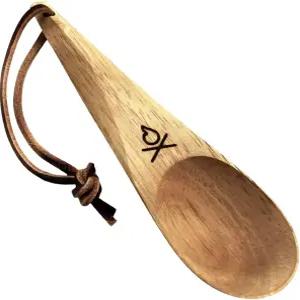 uberleben 카누 나무 캠핑 스푼 ？ 손으로 조각한 북유럽 식기와 랜야드 카라비너 경량 재사용 가능한 생존