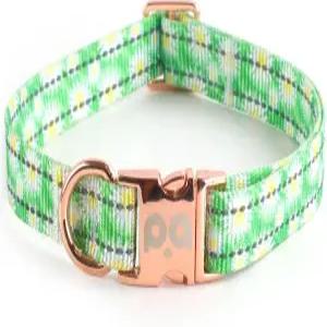 QQpets 금속 버클이 달린 반사형 개 목걸이 소형 중형 대형 남아 여아용 나일론 선물