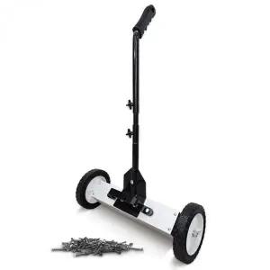 바퀴형 강력 자석 픽업기 못 줍는 금속 이물질 청소 도구