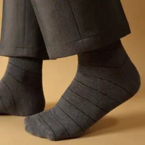 남성 베이직 스트라이프 중목양말 8켤레