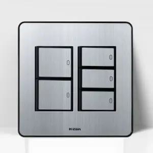 현대 5구스위치 실버 전기 전등 벽 스위치 pvE4+9UYG